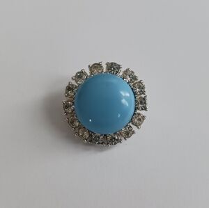 Blue and Silver Women's Brooch